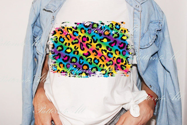 Leopard Print Rainbow Sublimation,PNG Distressed Leopard Print Rainbow Sublimation Patches,Splash Design, Digital Paper,Leopard print Bundle,Sublimation Patches PNG Sublimation ArtStudio 