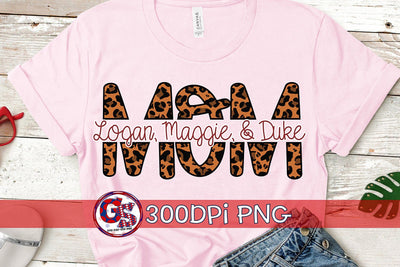 Leopard Print Split Mom PNG for Sublimation Sublimation Greedy Stitches 