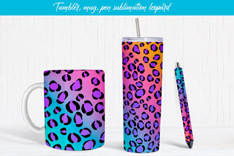 Leopard print sublimation design tumbler, mug, epoxy pen Sublimation Svetana Studio 