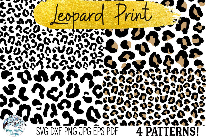 Leopard Print SVG Bundle SVG Wispy Willow Designs 