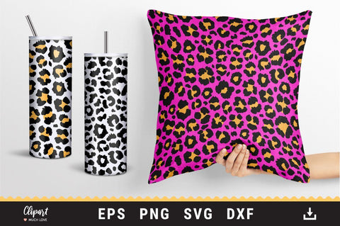 Leopard print SVG, Cheetah print SVG, DXF, Leopard print sublimation PNG SVG ClipartMuchLove 