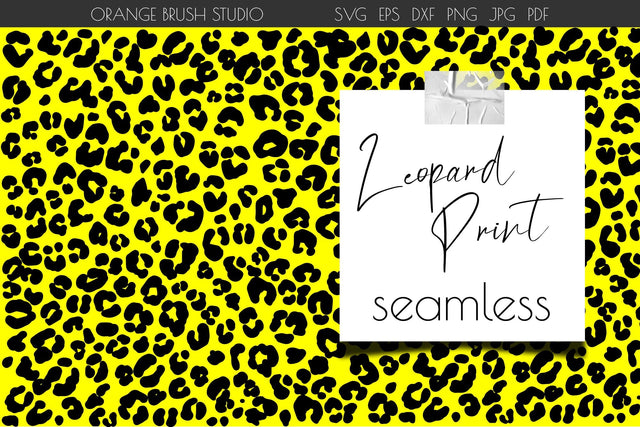 Leopard Print SVG Seamless Leopard Background SVG OrangeBrushStudio 