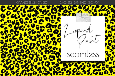 Leopard Print SVG Seamless Leopard Background SVG OrangeBrushStudio 