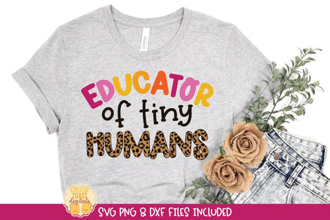 Leopard Print Teacher SVG | Educator of Tiny Humans SVG Cheese Toast Digitals 