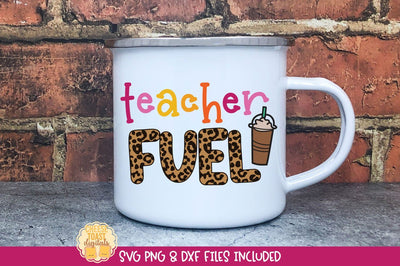 Leopard Print Teacher SVG | Teacher Fuel SVG Cheese Toast Digitals 