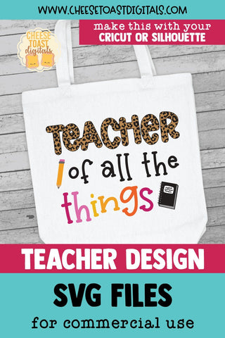 Leopard Print Teacher SVG | Teacher Of All The Things SVG Cheese Toast Digitals 
