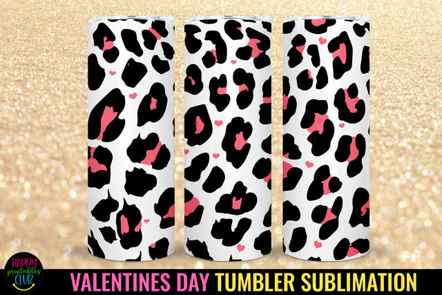 Leopard Print Tumbler I Valentines Day Sublimation Tumbler Sublimation Happy Printables Club 