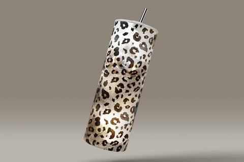 Leopard Print Tumbler Wrap, Cheetah Print Design, Skinny Tumbler 20 oz Design PNG, Commercial Use, Seamless Sublimation Travel Tumbler Sublimation Syre Digital Creations 