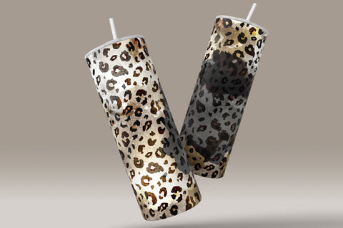Leopard Print Tumbler Wrap, Cheetah Print Design, Skinny Tumbler 20 oz Design PNG, Commercial Use, Seamless Sublimation Travel Tumbler Sublimation Syre Digital Creations 