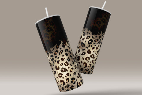 Leopard Print Tumbler Wrap, Cheetah Print Design, Skinny Tumbler 20 oz Design PNG, Seamless Sublimation Travel Tumbler Sublimation Syre Digital Creations 