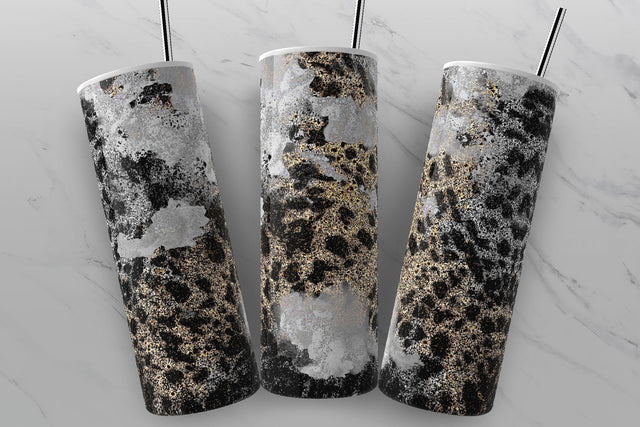 Leopard Print Tumbler Wrap, Cheetah Print Design, Skinny Tumbler 20 oz Design PNG, Seamless Sublimation Travel Tumbler Sublimation Syre Digital Creations 