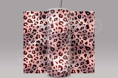 Leopard Print Tumbler Wrap, Cheetah Print Design, Skinny Tumbler 20 oz Design PNG, Seamless Sublimation Travel Tumbler Sublimation Syre Digital Creations 
