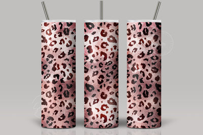Leopard Print Tumbler Wrap, Cheetah Print Design, Skinny Tumbler 20 oz Design PNG, Seamless Sublimation Travel Tumbler Sublimation Syre Digital Creations 