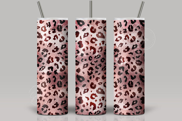 Leopard Print Tumbler Wrap, Cheetah Print Design, Skinny Tumbler 20 oz Design PNG, Seamless Sublimation Travel Tumbler Sublimation Syre Digital Creations 