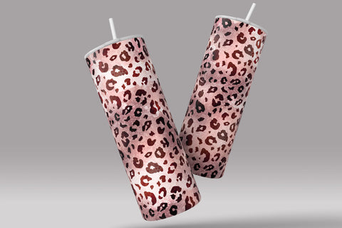 Leopard Print Tumbler Wrap, Cheetah Print Design, Skinny Tumbler 20 oz Design PNG, Seamless Sublimation Travel Tumbler Sublimation Syre Digital Creations 