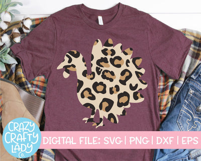 Leopard Print Turkey | Thanksgiving SVG Cut File SVG Crazy Crafty Lady Co. 