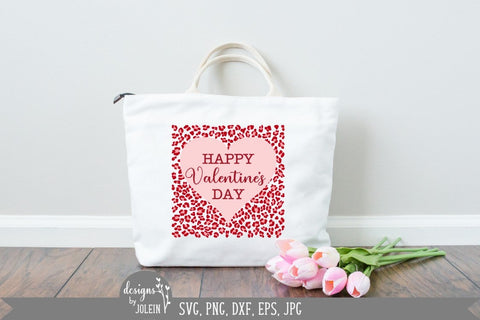 Leopard Print Valentine's Day SVG SVG Designs by Jolein 