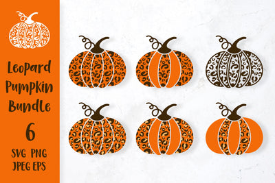 Leopard pumpkin bundle. Fall decorations. Thanksgiving SVG SVG LaBelezoka 