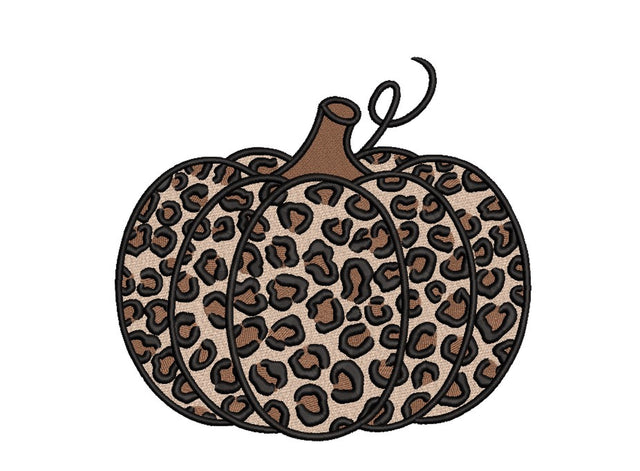 Leopard Pumpkin Embroidery Design, Fall Embroidery File, 4 sizes, Instant Download Embroidery/Applique DESIGNS Nino Nadaraia 