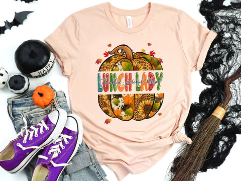 Leopard Pumpkin Fall Lunch Lady png, Women Thanksgiving Gift for Lunch Lady, Cafeteria Crew png, Cafeteria Worker Sublimation DiamondDesign 