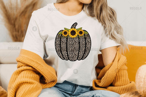 Leopard Pumpkin Sunflower SVG Sublimation Regulrcrative 