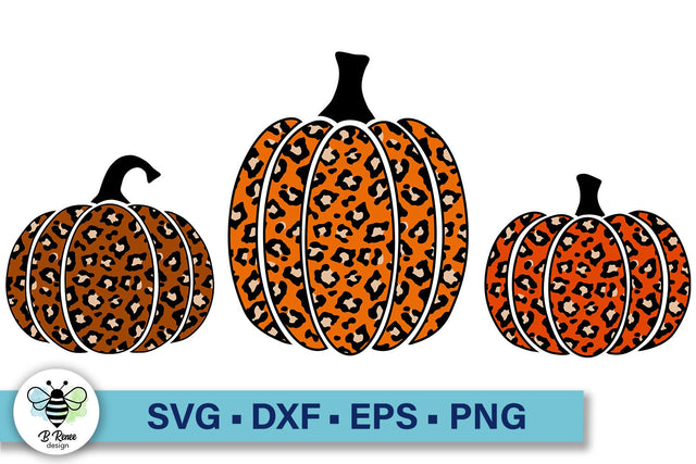 Leopard Pumpkin SVG | Fall Pumpkins SVG | Autumn Decor SVG B Renee Design 