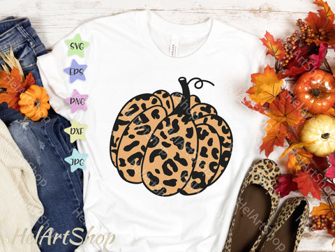 Leopard Pumpkin Svg, Fall Svg SVG _HelArtShop_ 