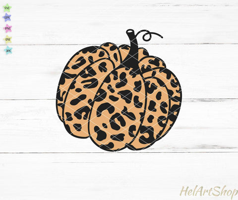 Leopard Pumpkin Svg, Fall Svg SVG _HelArtShop_ 