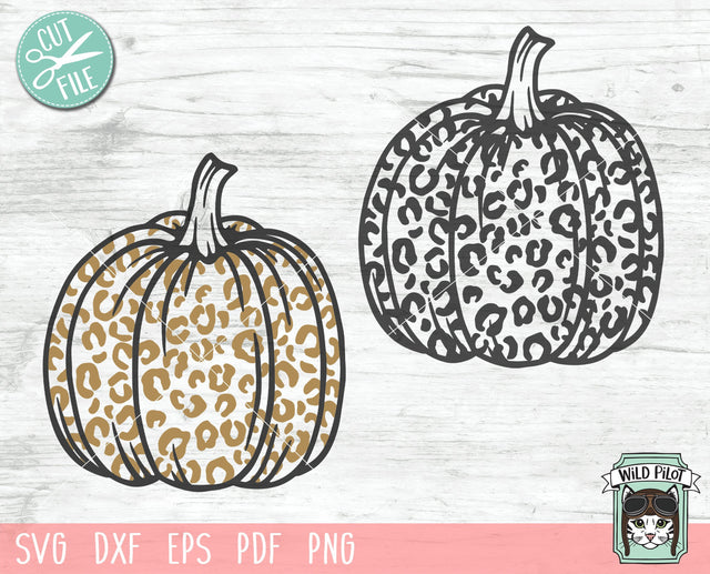 Leopard Pumpkin SVG File, Leopard Pumpkin Cut File, Fall SVG, Autumn SVG, Halloween SVG, Thanksgiving SVG, Fall Shirt SVG File SVG Wild Pilot 