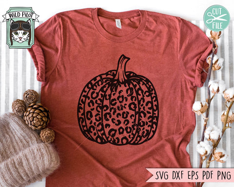 Leopard Pumpkin SVG File, Leopard Pumpkin Cut File, Fall SVG, Autumn SVG, Halloween SVG, Thanksgiving SVG, Fall Shirt SVG File SVG Wild Pilot 