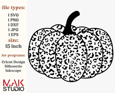 Leopard pumpkin svg, Pumpkin leopard svg, Pumpkin svg, Leopard print svg, Halloween svg, Fall svg, Cheetah pumpkin svg, Fall pumpkin svg SVG MAKStudion 