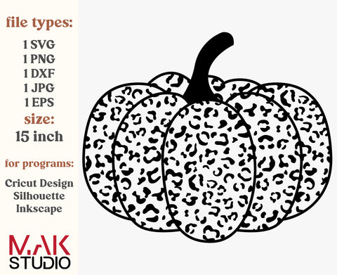 Leopard pumpkin svg, Pumpkin leopard svg, Pumpkin svg, Leopard print svg, Halloween svg, Fall svg, Cheetah pumpkin svg, Fall pumpkin svg SVG MAKStudion 