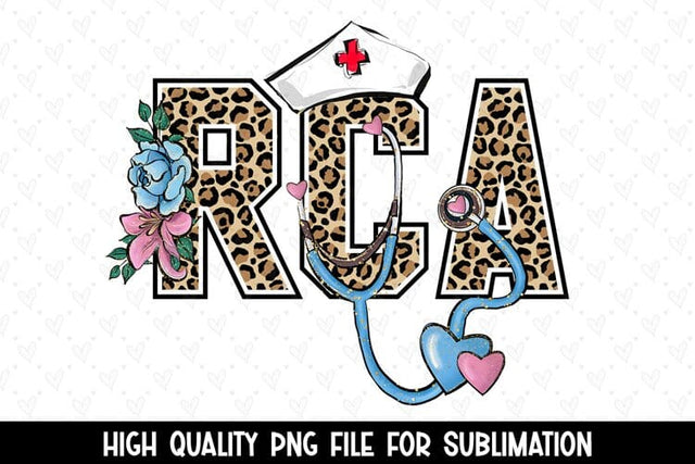 Leopard Resident Care Assistant Nurse Sublimation Design Sublimation BijouBay 