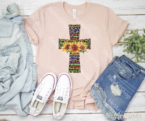 Leopard serape cross png, Sublimation png Sublimation _HelArtShop_ 