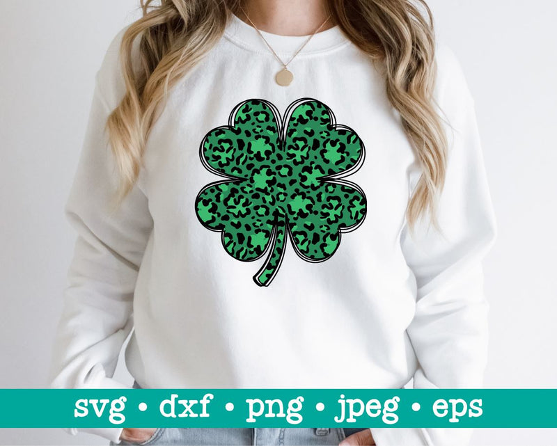 Leopard shamrock svg, St Patricks day svg, Leopard svg cuttable, Clover svg, Shamrock svg, Leopard shamrock, Lucky svg, Clover svg file SVG MAKStudion 