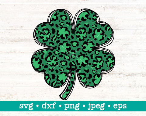Leopard shamrock svg, St Patricks day svg, Leopard svg cuttable, Clover svg, Shamrock svg, Leopard shamrock, Lucky svg, Clover svg file SVG MAKStudion 