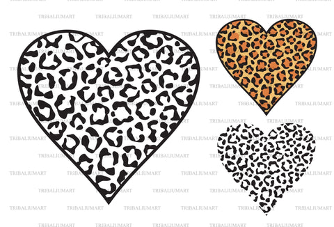 Leopard skin heart SVG TribaliumArtSF 