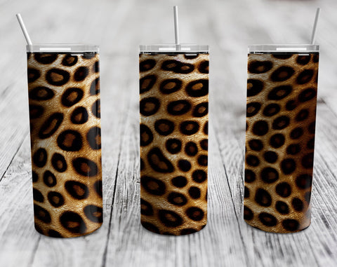 Leopard Skin Tumbler Sublimation Designs Bundle, 20 Oz Skinny Tumbler Designs, Leopard Spots Tumbler PNG, 5 Designs Sublimation HappyDesignStudio 