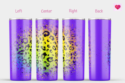 Leopard Skinny Tumbler Sublimation. Tapered tumbler Sublimation Kseniia designer 