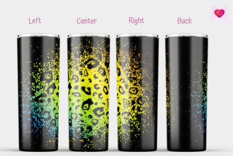 Leopard Skinny Tumbler Sublimation. Tapered tumbler Sublimation Kseniia designer 