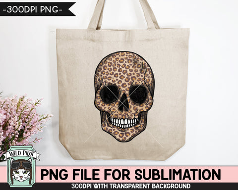 Leopard Skull SUBLIMATION design PNG, Leopard Skull png file, Skull PNG sublimation designs, Halloween Shirt Sublimation, Skull download Sublimation Wild Pilot 