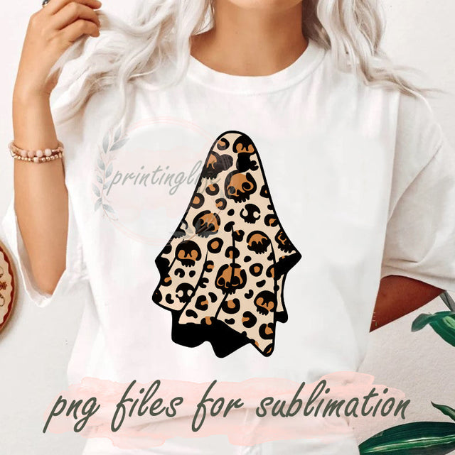 Leopard Skulls Spooky Png, Ghost Vibes Design Png, Leopard Ghosts Sublimation Png, Halloween Spooky Png, Halloween Ghosts Png File, Digital Download Sublimation PrintingLife 