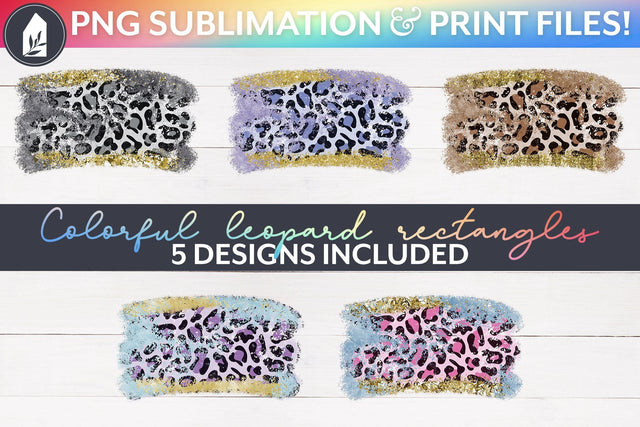 Leopard Sublimation Backgrounds Bundle of 5 Designs Sublimation LilleJuniper 