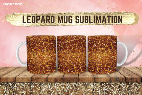 Leopard Sublimation Design | PNG Bundle | Mug Wrap Sublimation SvgOcean 