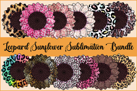 Leopard Sunflower Sublimation Bundle Sublimation Rupkotha 