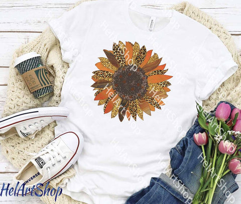 Leopard Sunflower Sublimation PNG Sublimation _HelArtShop_ 