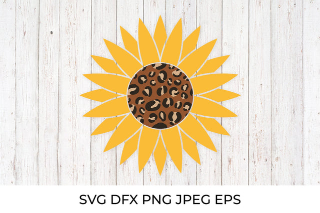Leopard sunflower SVG. Fall clipart. Autumn decorations SVG LaBelezoka 