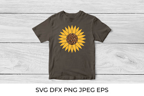 Leopard sunflower SVG. Fall clipart. Autumn decorations SVG LaBelezoka 