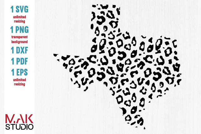 Leopard Texas svg, Leopard Texas svg file, Leopard Texas state svg, Leopard Texas state svg file, Cheetah Texas svg SVG MAKStudion 