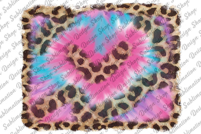 Leopard Tie Dye Background Png, Tie Dye Backsplash Png, Distressed Frame Png, Leopard Background Png, Sublimation Design, Digital Download Sublimation SublimationDesignShop 